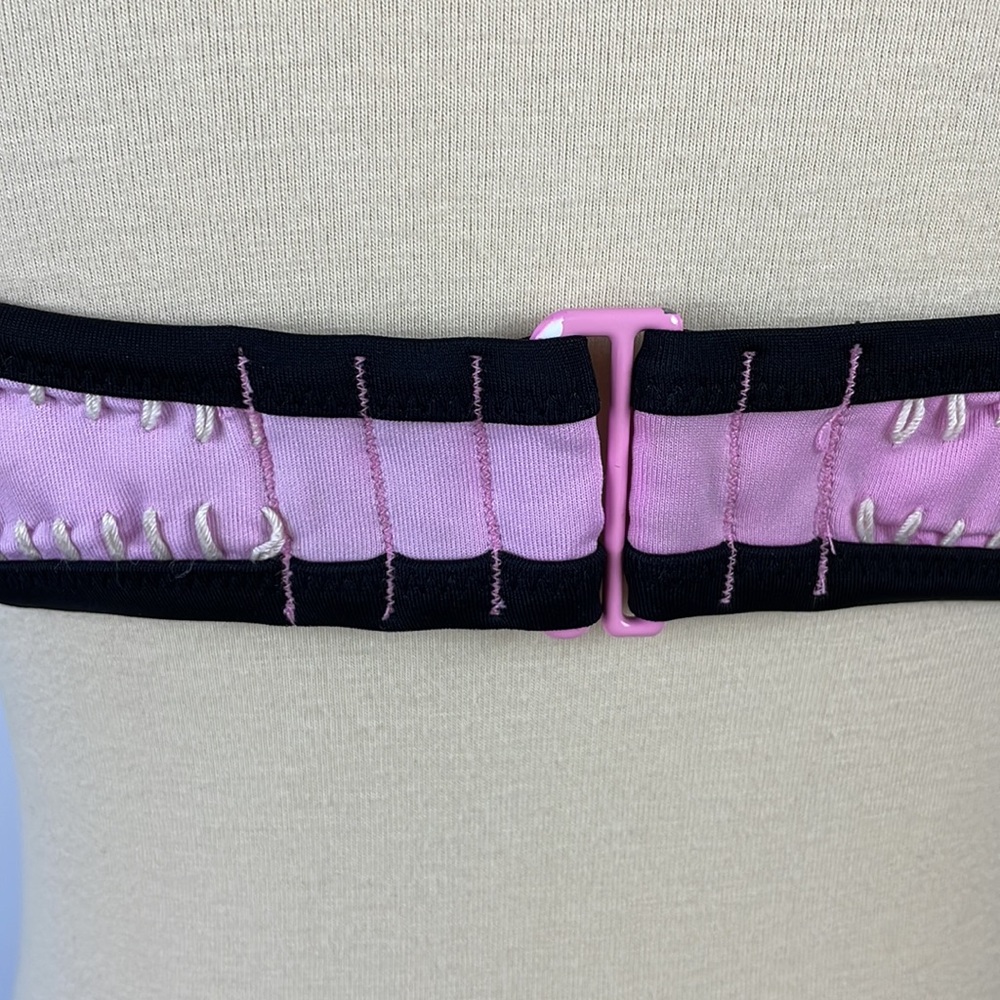 Victoria's Secret Blue Pink and Ivory Bikini Top w/Crochet Detail - Size 34D - Picture 7 of 15